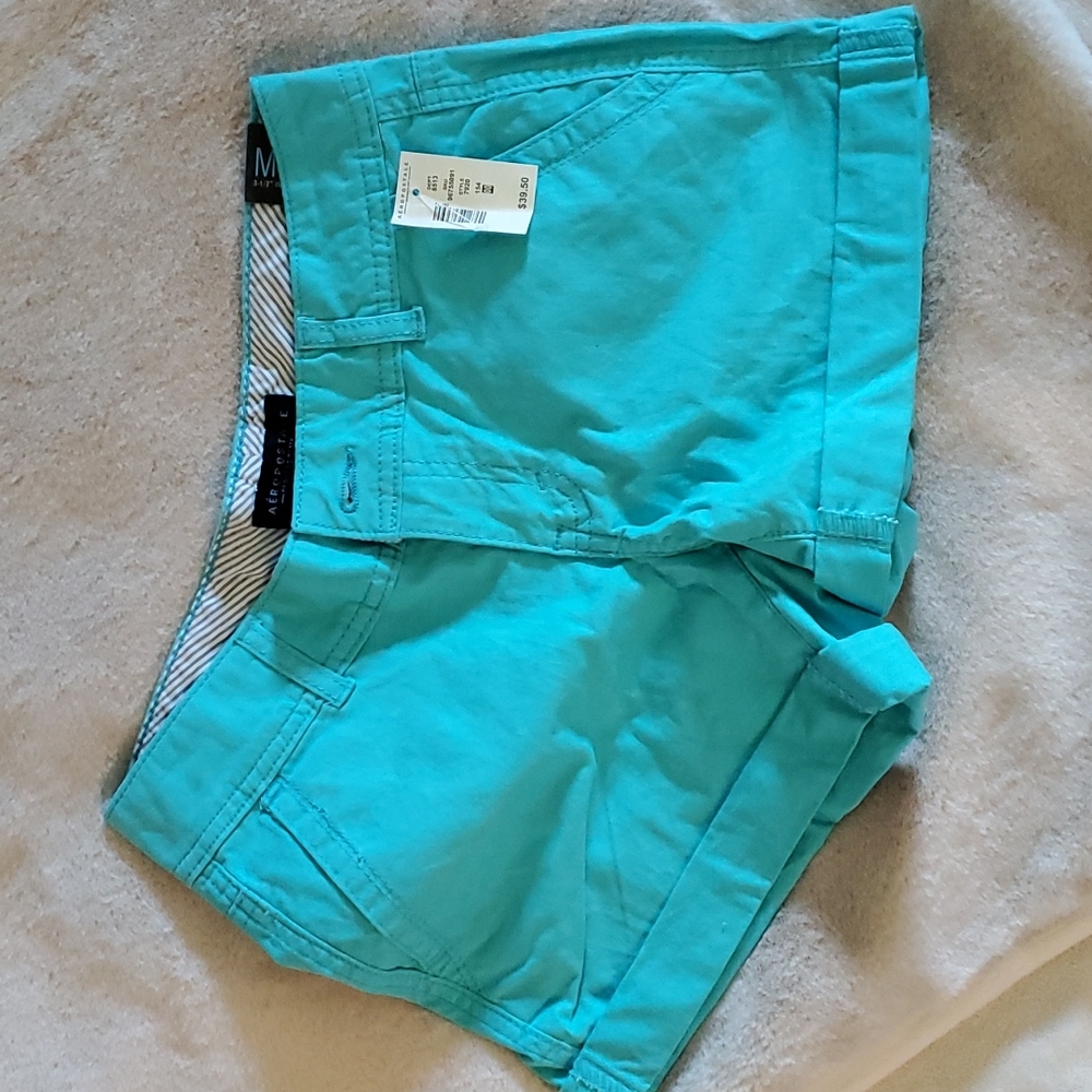 Aeropostale turquoise shorts - size 00 new with tags